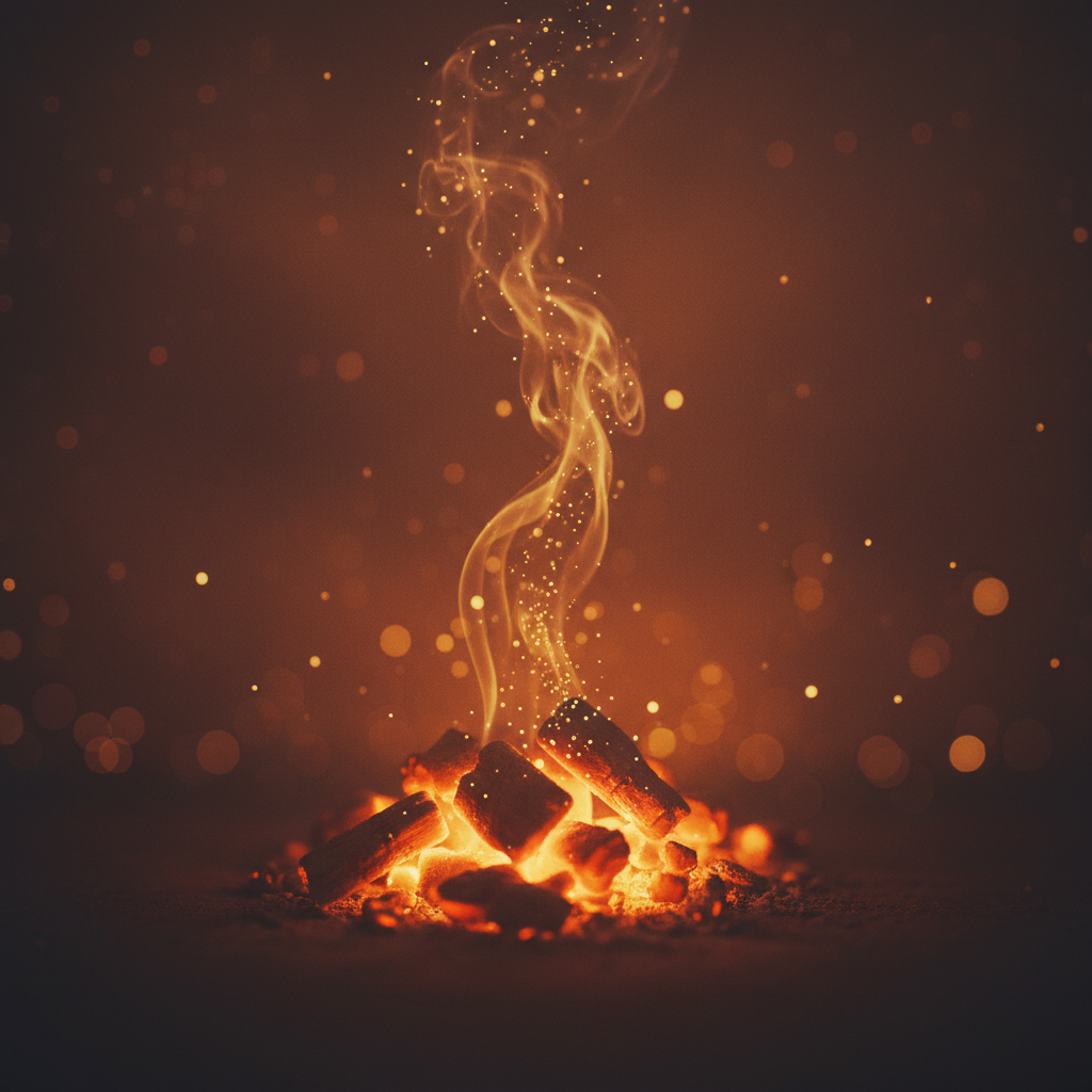 Amber embers atmosphere